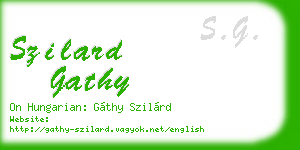 szilard gathy business card
